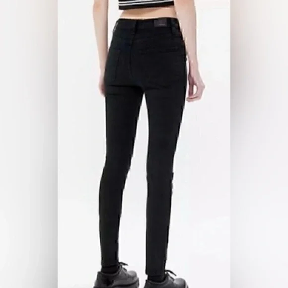 BDG Twig Ripped High-Waisted Skinny Jean - Black Size 25 New with Tag - Picture 4 of 16